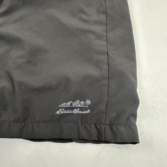 Eddie Bauer Black Mesh Lined Elastic Waist Shorts Drawstring Trunks XL 18/20 - Picture 3 of 11